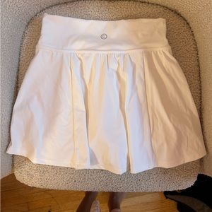 White tennis skirt